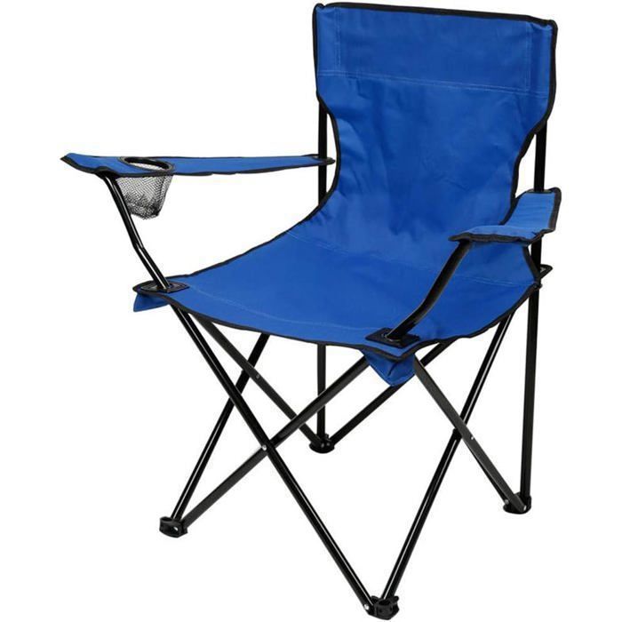 Chaise de camping - Non spécifié - Pliable - Bleu - 1 place - 100 kg max