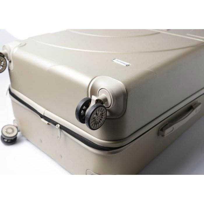 Valise - GENERIC - Athene - 70cm - ABS - Beige - 4 roulettes 360°