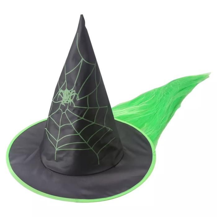 CHAPEAU DE SORCIERE AVEC LES CHEVEUX 3 ASSORTIMENTS