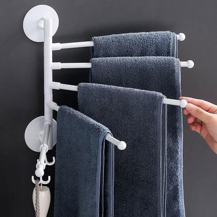 Porte-Serviettes Pivotant Mural 4-Arm，