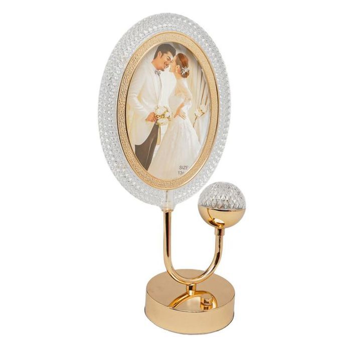 Abat-jour, Cadre photo rond à LED SSB avec double ampoule LED, Cadeau pour mariage, anniversaire