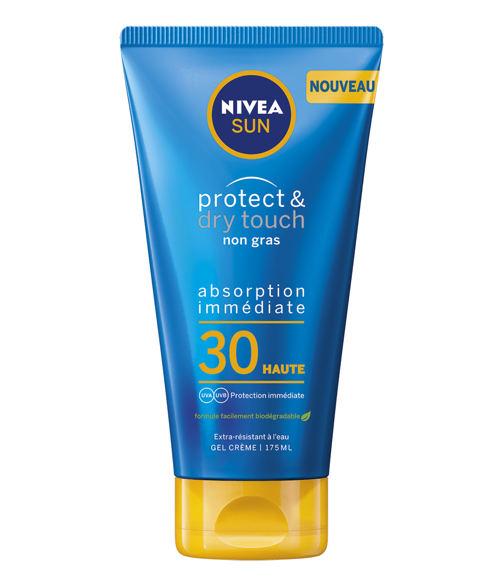Crème Gel Solaire - NIVEA - Protect & Dry Touch - SPF 30 - 175ml - Non gras