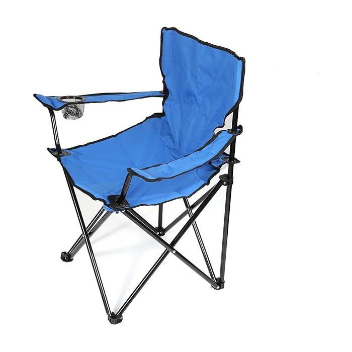 Lot de 2 Chaises Pliantes-Chaise de Camping avec Porte-Boisson