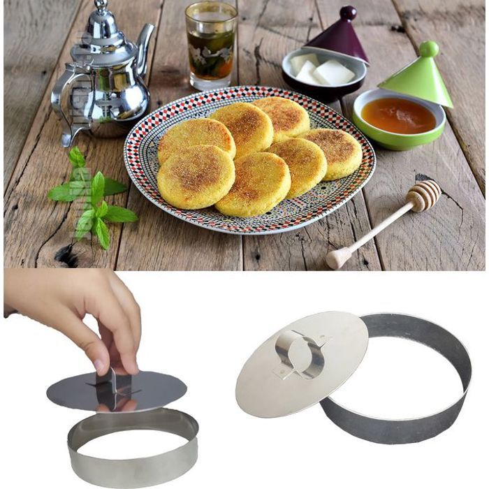 Ensemble de 2 Moules Hercha et Gâteau en Acier Inoxydable