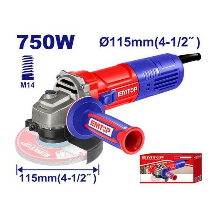 Meuleuse - EMTOP - 115mm - 750W - 12000 tr/min - Filaire
