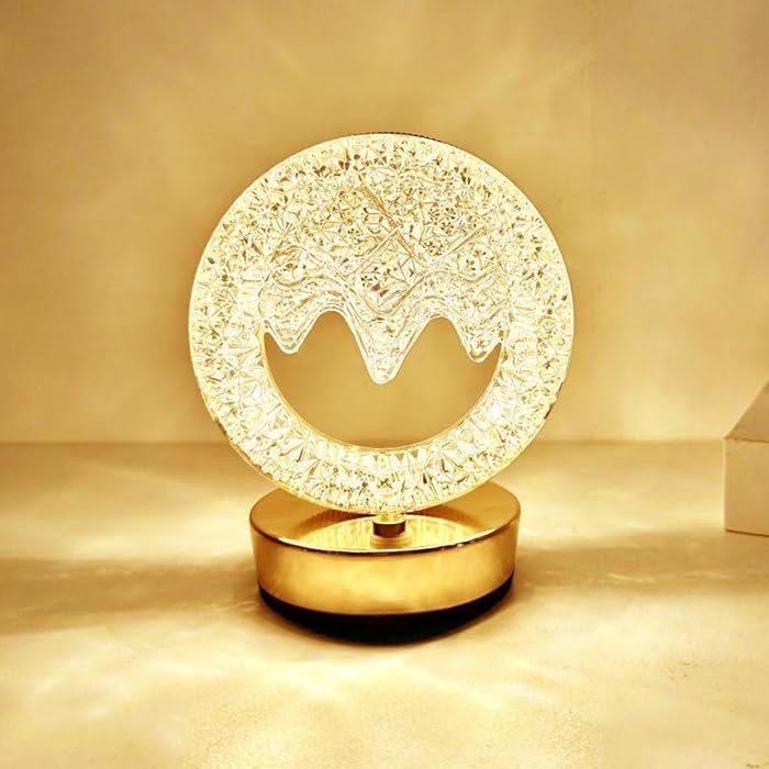 Lampe tactile rechargeable forme étoile brillante cristallisée