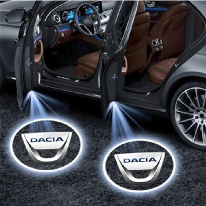 Projecteur lumineux - Dacia - Logo - Sans fil - Lumière d'accueil - Installation facile
