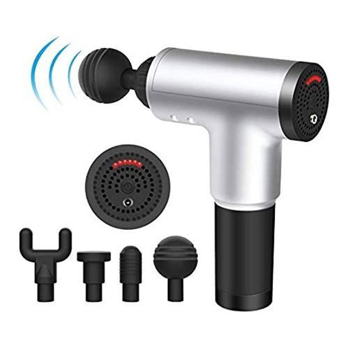 Thérapie Pistolets de Massage 6 Vitesses Masseur Musculaire avec 4 têtes