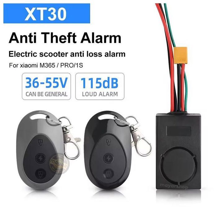 Système d’Alarme Antivol 115dB avec Télécommande – Compatible Xiaomi M365 / PRO / 1S – 36V à 55V