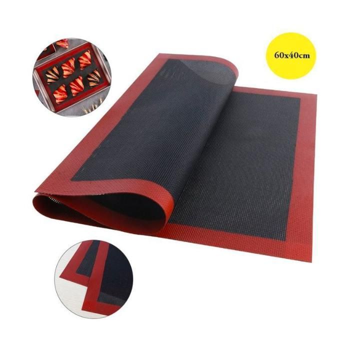 Tapis alimentaire réutilisable antiadhésif en silicone pour la cuisson