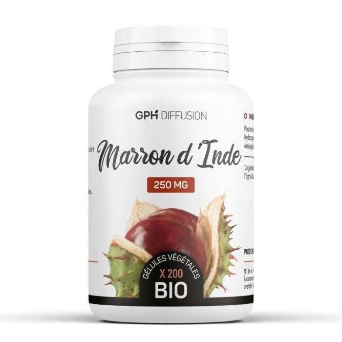 Marron d'Inde biologique 250 mg - 200 gélules végétales