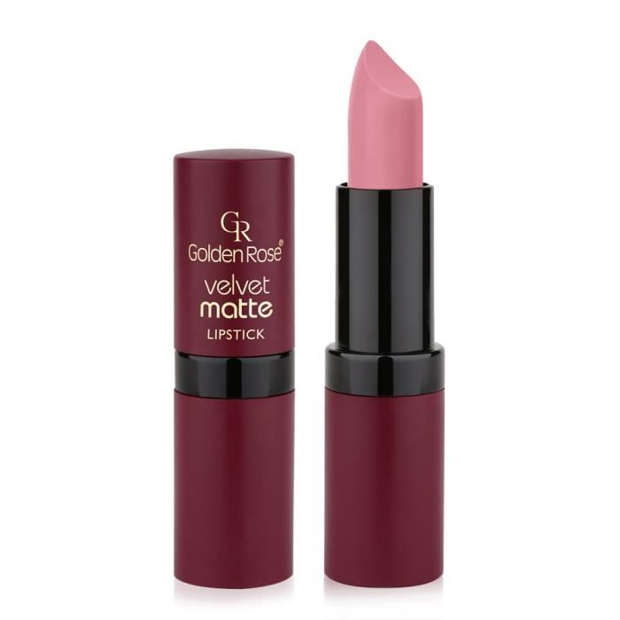 Rouge à Lèvres - Golden Rose - VELVET MATTE - Couleur 07 - Application douce - Résultat velouté mat