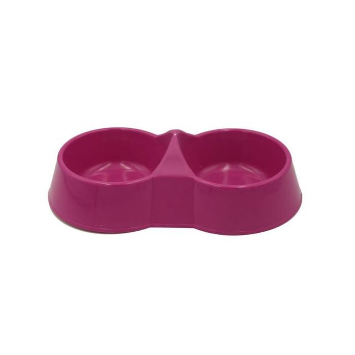 Gamelle pour chat et chien taille M rose 5.5 x 12 x 27cm