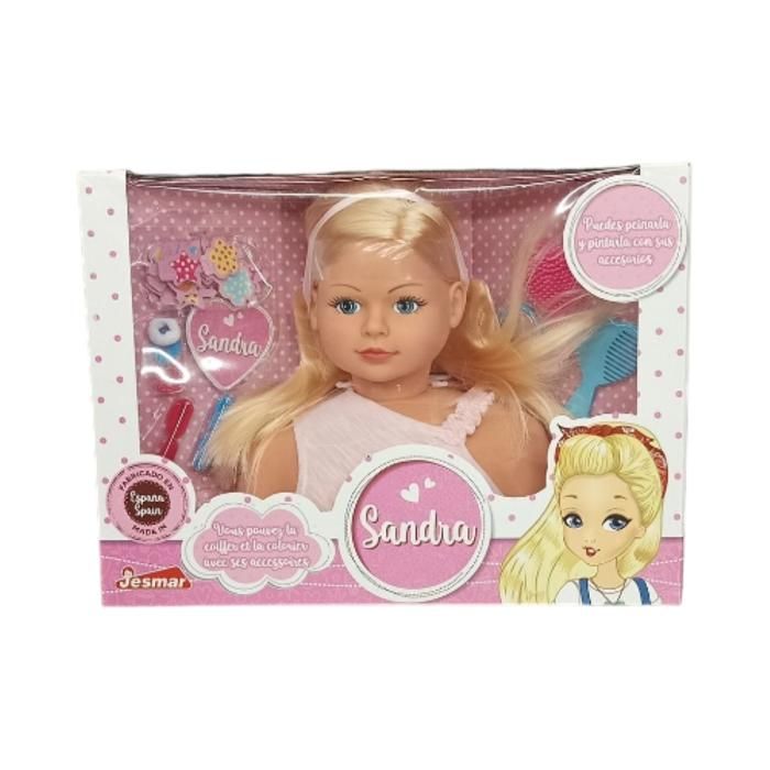 POUPEE TETE A COIFFEE SANDRA MAQUILLAGE PLUS