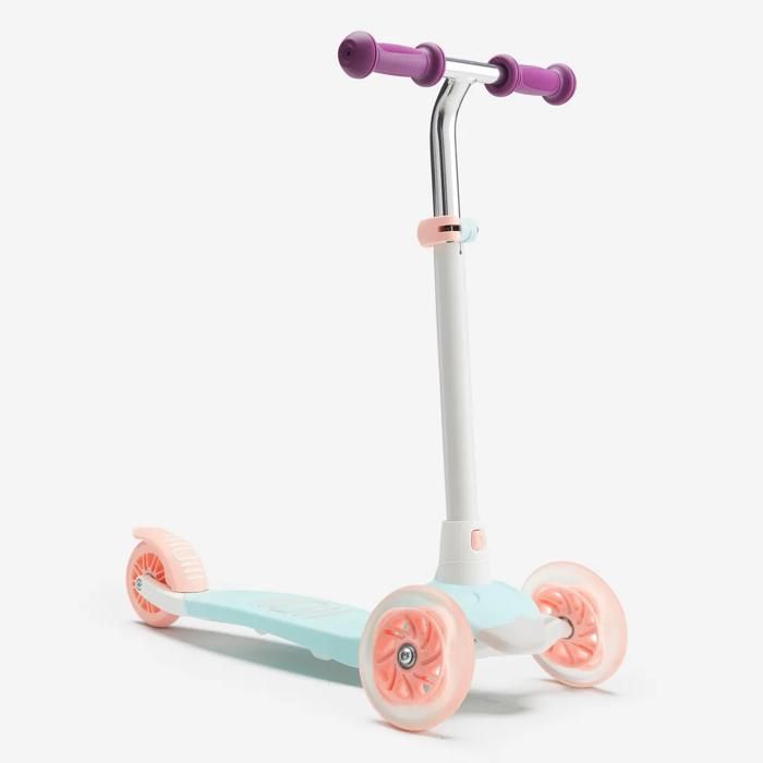 trottinette 3 roues décathlon b1 BLANC- rose