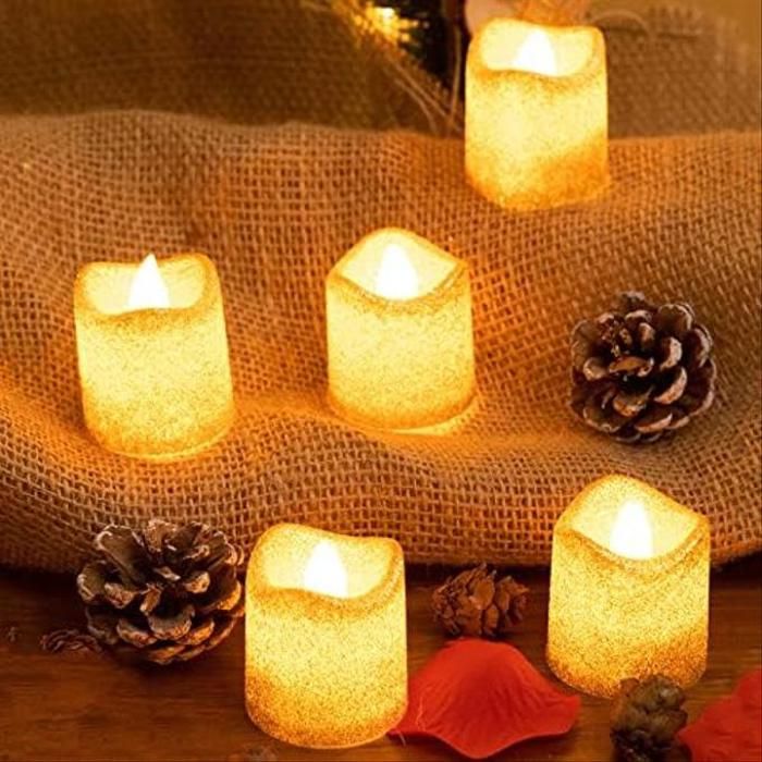 Bougies LED - GENERIC - Lot de 3 - Sans flamme - Couleur Gold - Décoration intérieure