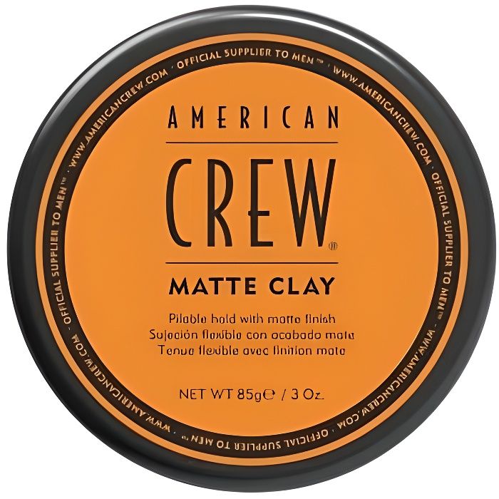 Pâte de coiffage - AMERICAN CREW - Matte Clay - 85 g - Tenue moyenne à forte - Tous types de cheveux