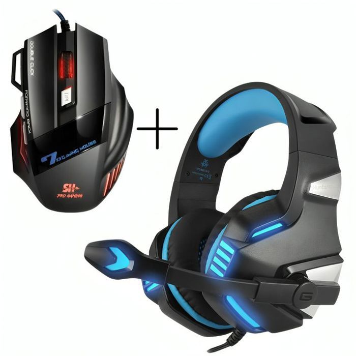 PACK GAMING - Casque Gamer PRO Gaming HEADSET V-3 + Souris Gamer M13 PRO GAMING
