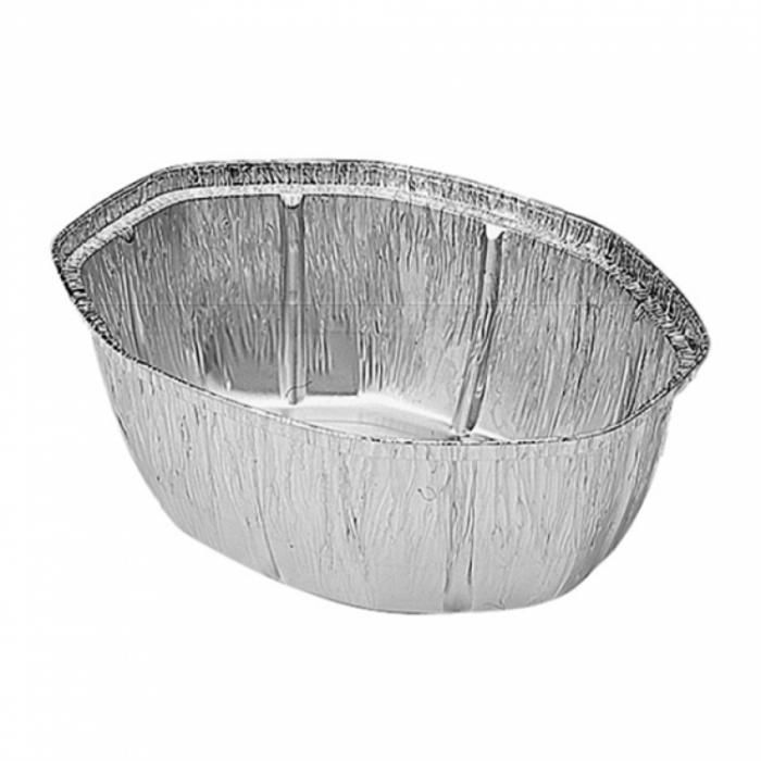 Pack de 100 Barquettes en aluminium OVALE avec couvercle pour poulet