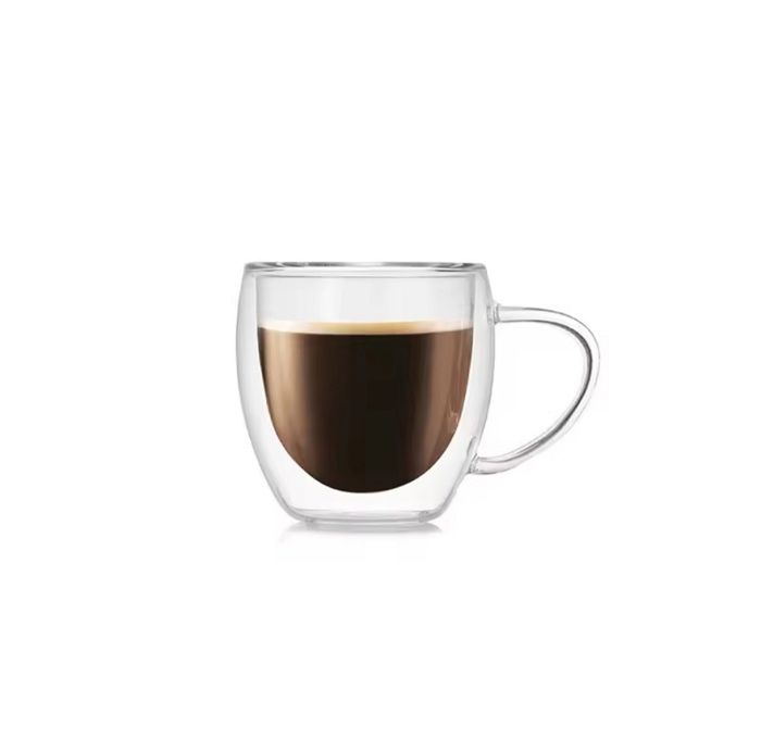 Verre double paroi - M - 250 ml - Verre borosilicate - Compatible lave-vaisselle - Design contemporain