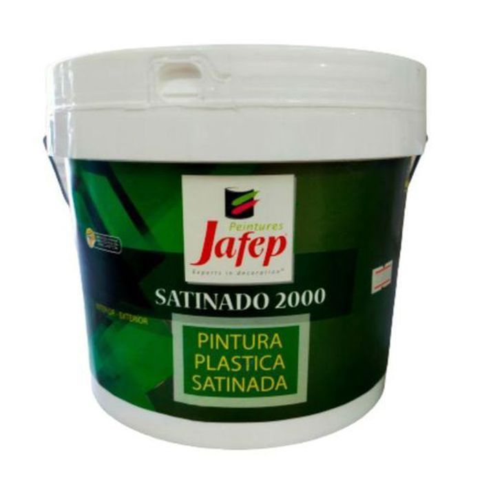 Jafep SATINADO 2000 Peinture plastique de haute qualité pour intérieur/extérieur Blanc 4 l