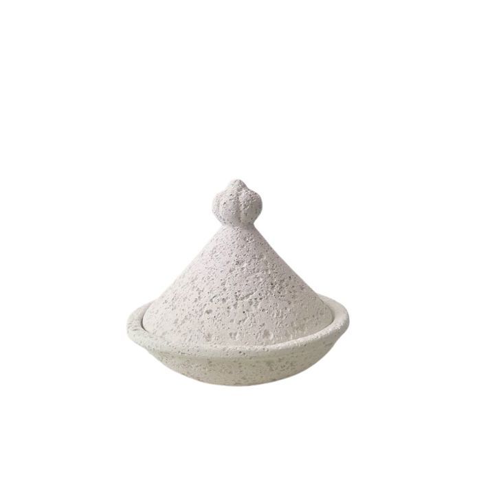 Tajine - HLY - 5076 - 14 cm - Pierre - Blanc