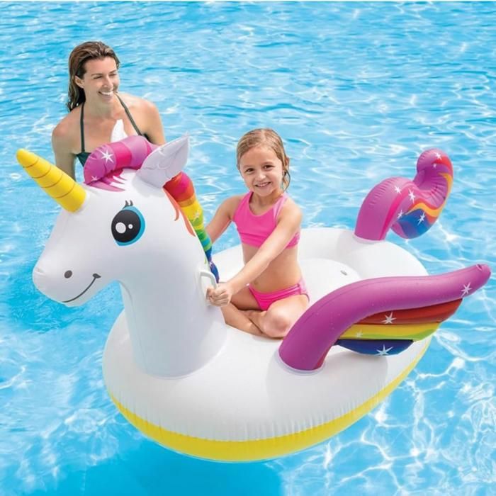 Bouée licorne gonflable pour enfants, idéale pour s’amuser à la piscine