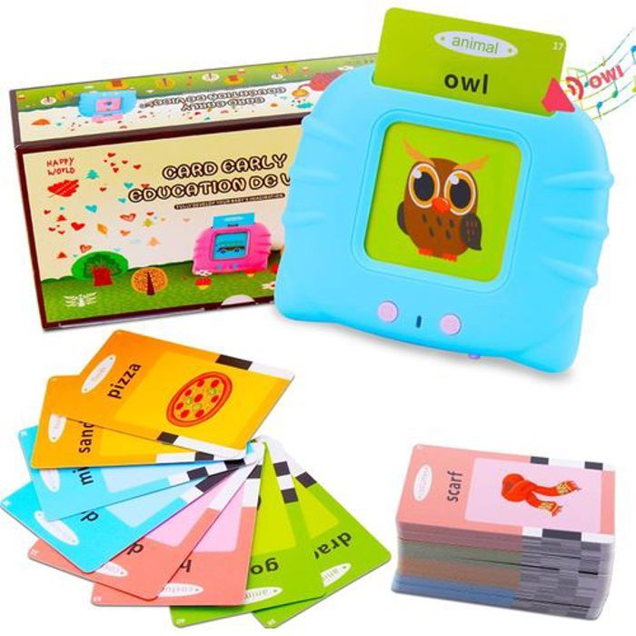 Jouet éducatif - Cartes Flash Parlantes - 224 Mots - 112 Cartes - Pour enfants de 24 mois et plus