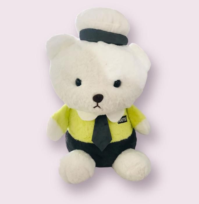Peluche ours - jaune et blanc
