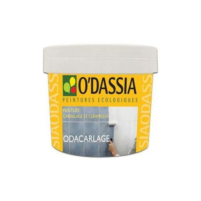 O'DASSIA Odacarlage Peinture acrylique Ecologique Satiné Blanc Spésiale Pour Carlage 4kg  .