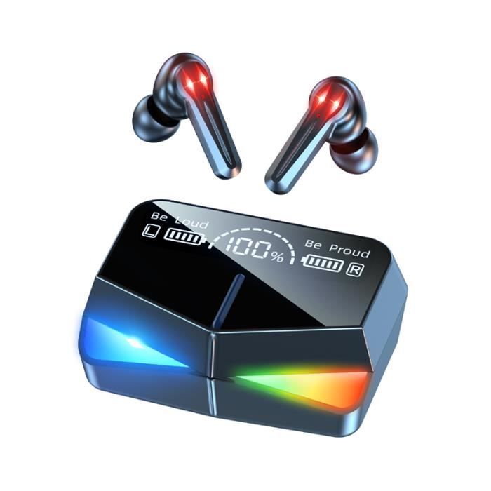 Noir-Écouteurs sans fil Bluetooth M28 TWS, stéréo, contrôle tactile, réduction du bruit, écouteurs étanches,