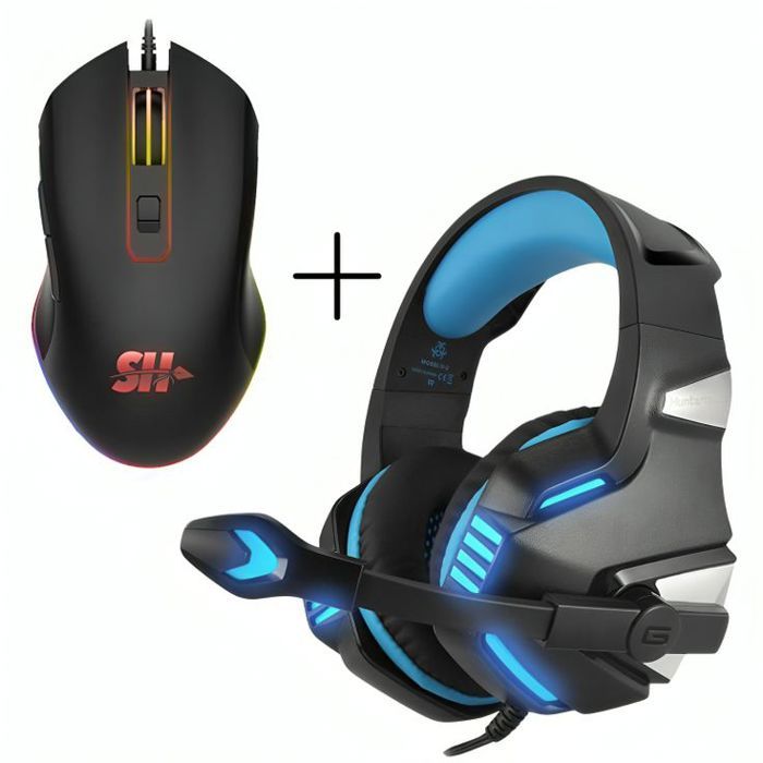 PACK GAMING - Casque Gamer PRO Gaming HEADSET V-3 + Souris Gamer M10 PRO GAMING