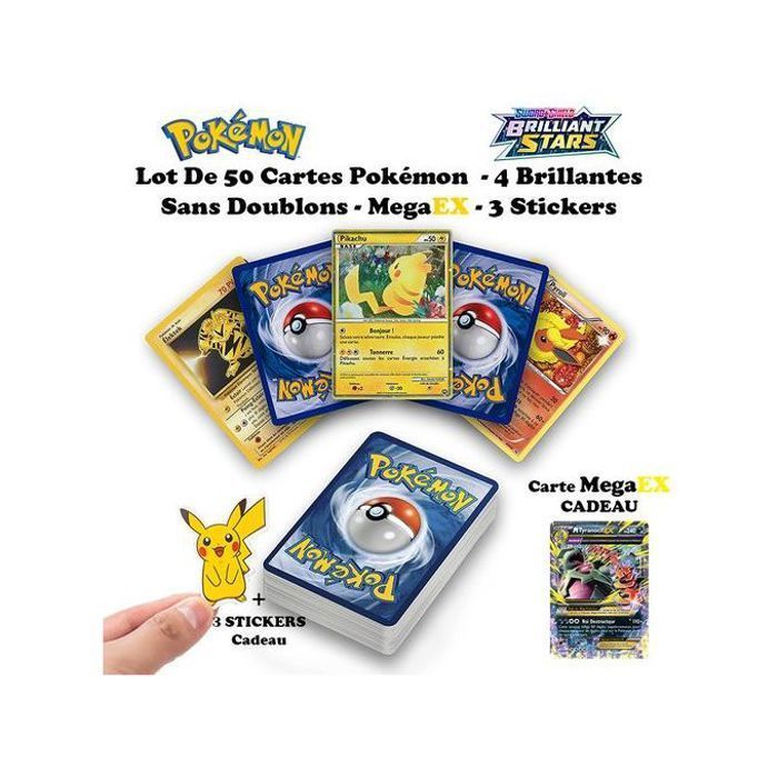 Lot de 50 Cartes  Brilliant Stars, avec 4 Cartes Brillantes, un cadeau idéal pour les fans