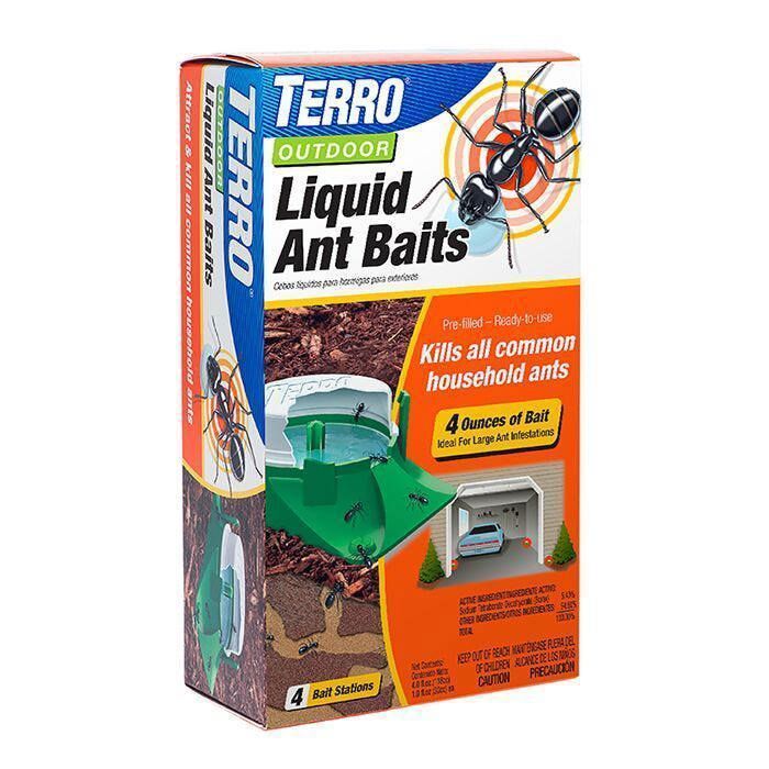 TERRO Insecticide Anti-fourmis Outdoor. 4 grande stations. Made in USA