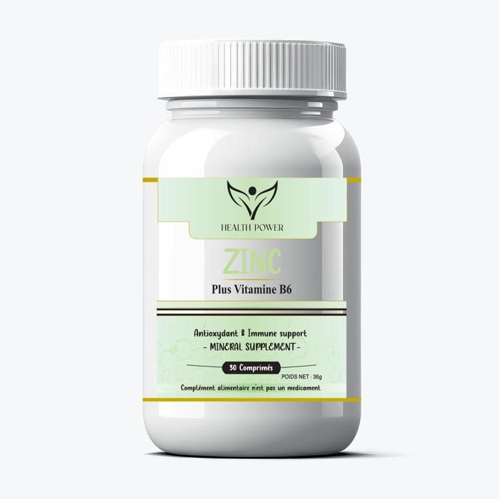 Zinc + Vitamine B6 30 Comprimés - Antioxydant & Immune support - MINERAL SUPPLEMENT
