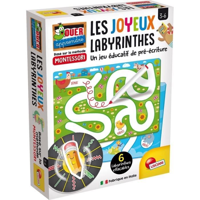 Jeu éducatif - LISCIANI GIOCHI - Joyux labyrinthe Montessori - Rouge - Pour enfant de 3 ans et plus