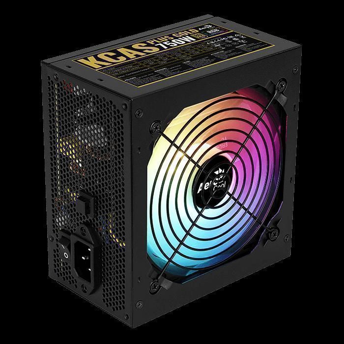 Alimentation électrique Aerocool KCAS PLUS 750WKCAS RGB 100-240VAC Full Range APFC EU Box