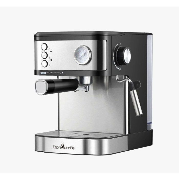 Machine à Café Espresso - EspressoCoFe - 15 Bars - Buse Vapeur - Réservoir 1,6 L - 850W