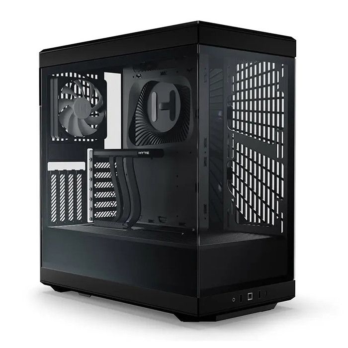 Boitier PC Moyen Tour ATX - HYTE Y40 (Noir/Noir) - Refroidissement personnalisé - Support GPU 4 emplacements