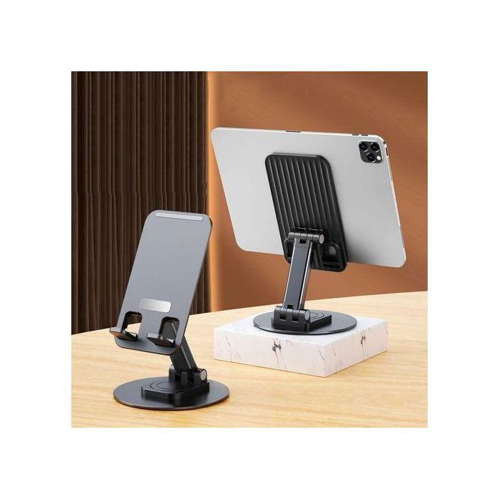 Support de téléphone de bureau en alliage d'aluminium,rotatif à 360°