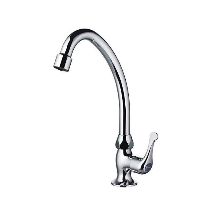 Robinet de cuisine - Inox - Bec rétractable - Poignée levier unique - Installation rapide - Économie d'eau