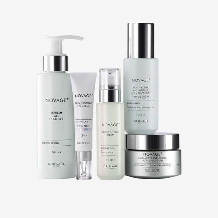 Routine Légère Novage+ Bright Intense: Ensemble de 5 produits de Taille Standard