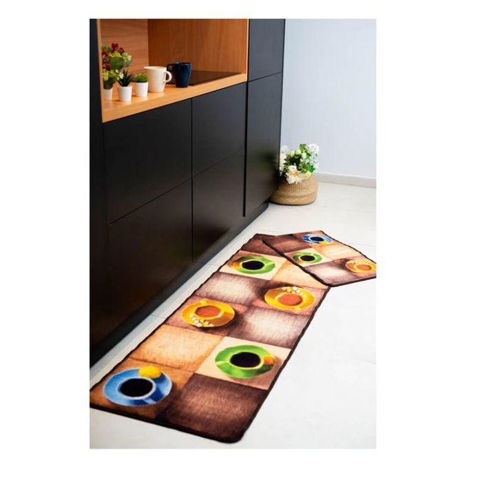 Set de tapis cuisine + tapis 40x70 gratuit rose