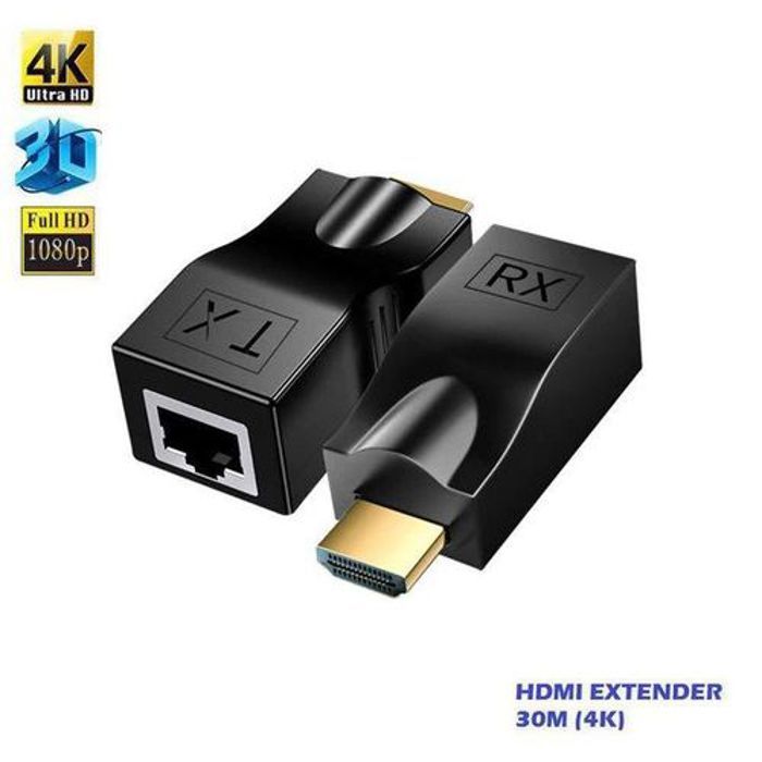 Amplificateur Adaptateur d'extension HDMI vers RJ45 récepteur + transmetteur 30m