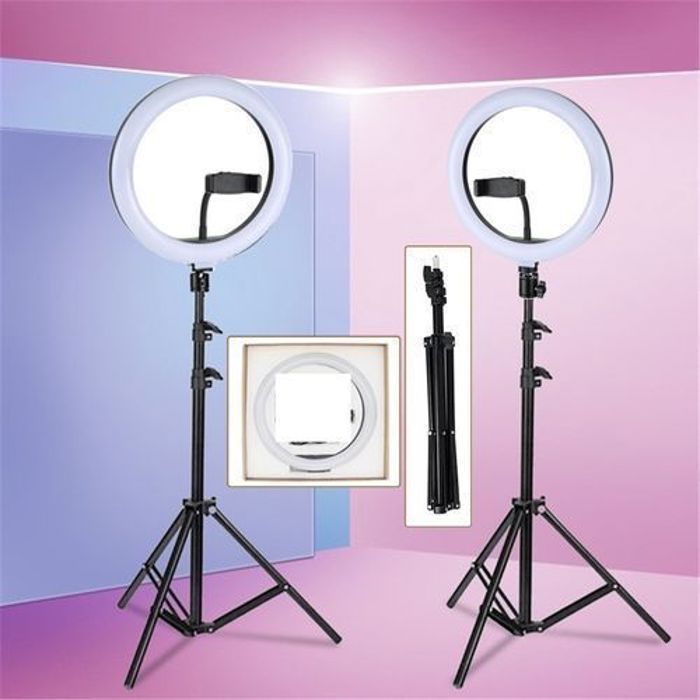 Ring Light pour Makeup Artist YouTuber Live Video Photography 26 cm + trépied 2m