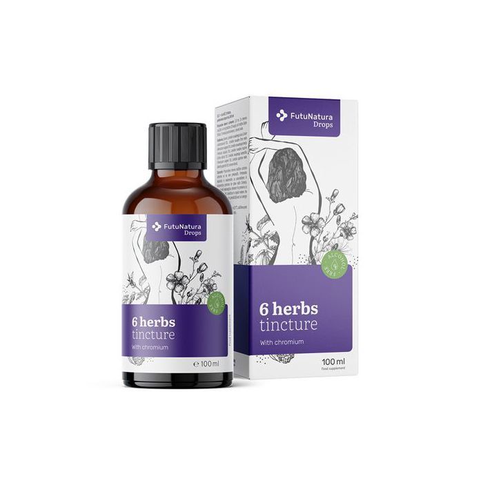 6 herbes teinture - Thym Lin Houblon Menthe ... non alcoolisée,100ml - Made in Slovenia