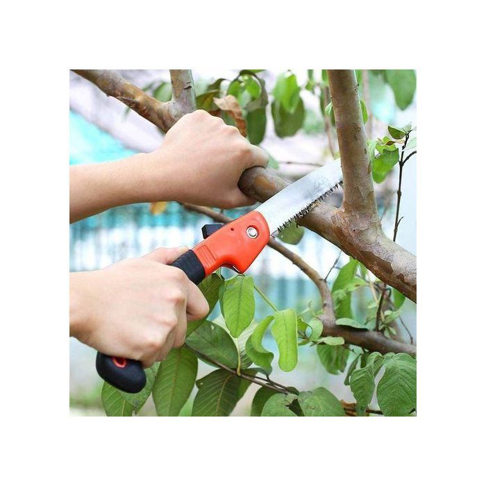 scie à main pliante pour jardin ou élagage d'arbres, camping, travail du bois,