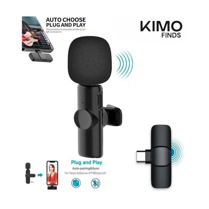 Microphone sans fil K9 2.4G pour Type-C enregistrement Audio Portable eu chant, Plug and Play vidéo en direct téléphone