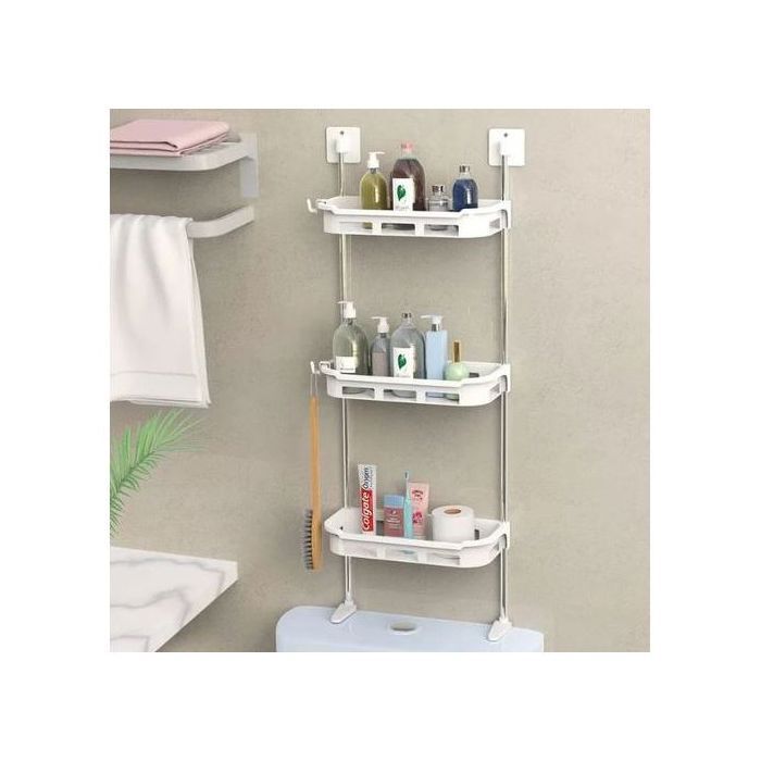 Organisateur de salle de bain - GENERIC - Étagère 3 niveaux - Couleur aléatoire - 30x14x83 cm - Montage facile