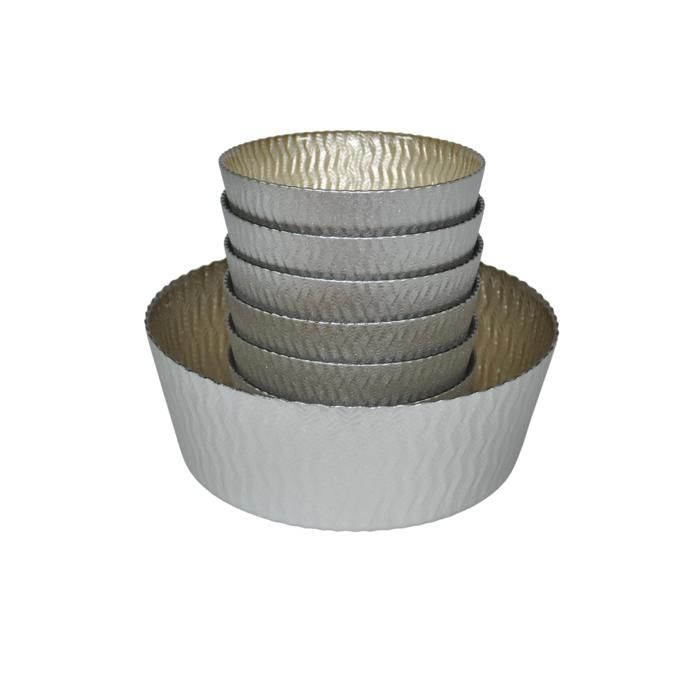 SET SALADIER+6 BOLS EN VERRE BICOLORE CHAMPAGNE